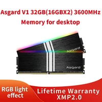 asgard v1 black knight series 16gb 32g pc memory rgb ram memoria computer desktop ddr4 pc4 8g 16g 3600mhz dimm