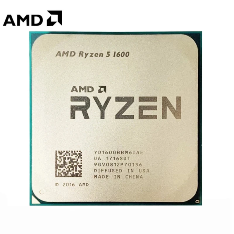 

Процессор AMD Ryzen 5 1600 R5 1600 3,2 ГГц шестиядерный процессор для настольного компьютера 65 Вт Разъем AM4