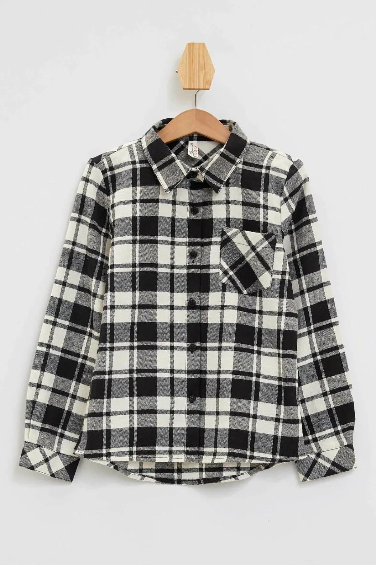 DeFacto/Модная рубашка с длинными рукавами и отворотами для девочек повседневные