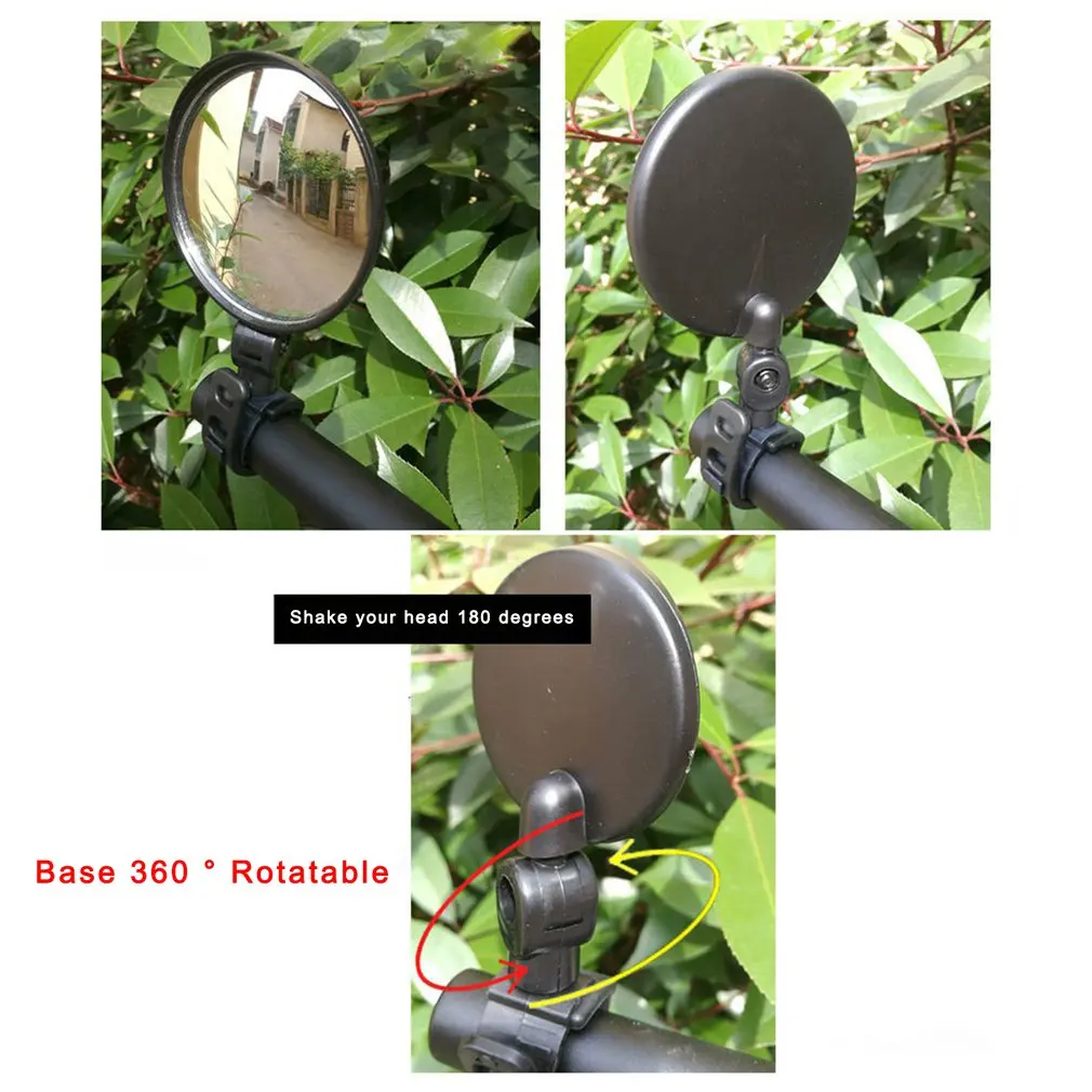 

High Definition 4.5/7.5CM Bicycle Rearview Handlebar Mirrors Cycling Rear View MTB Bike Silicone Handle Round Rearview Mirror