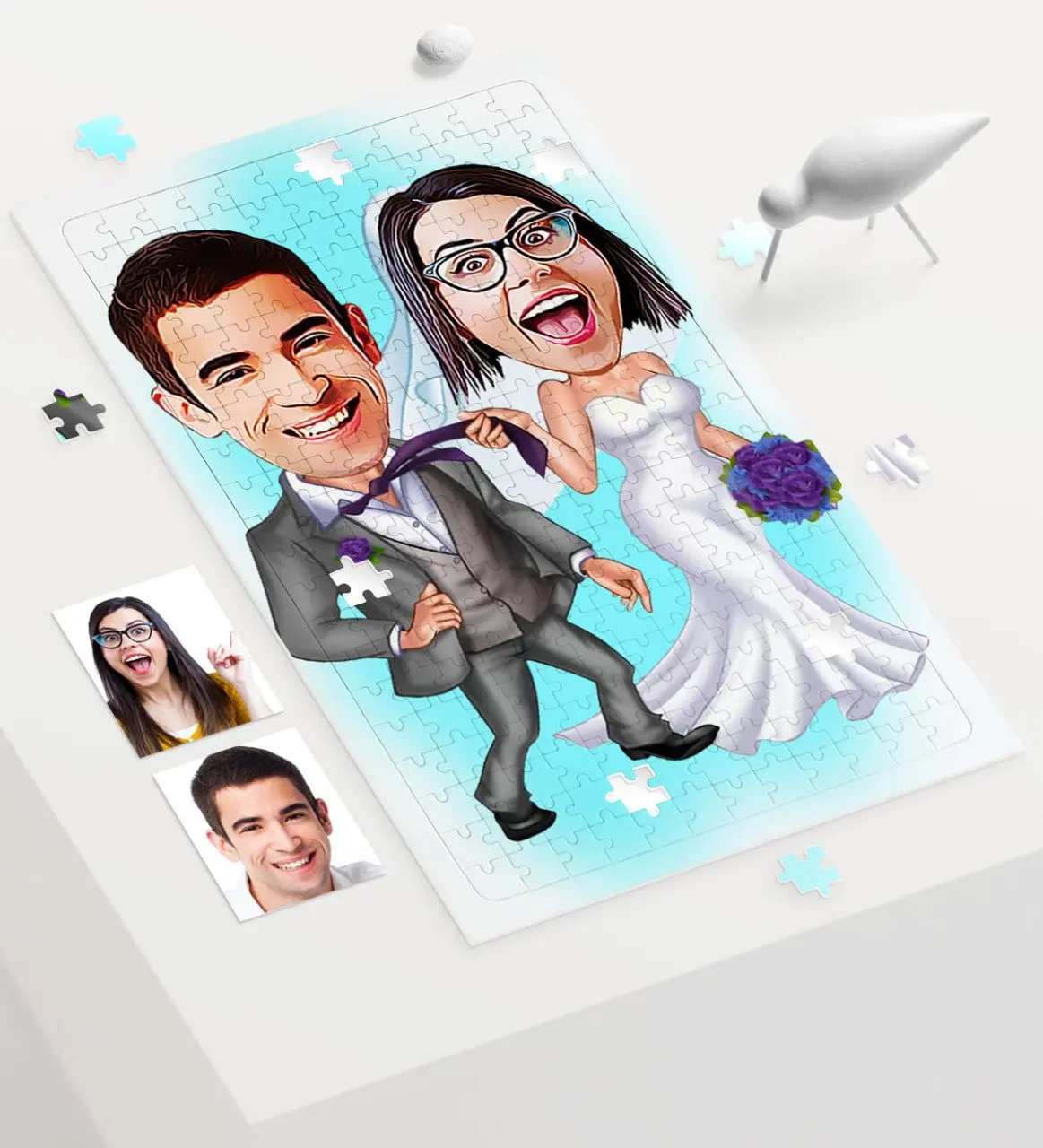 

Personalized Are Getting Married Cartoon 240 Piece A3 Puzzle-6