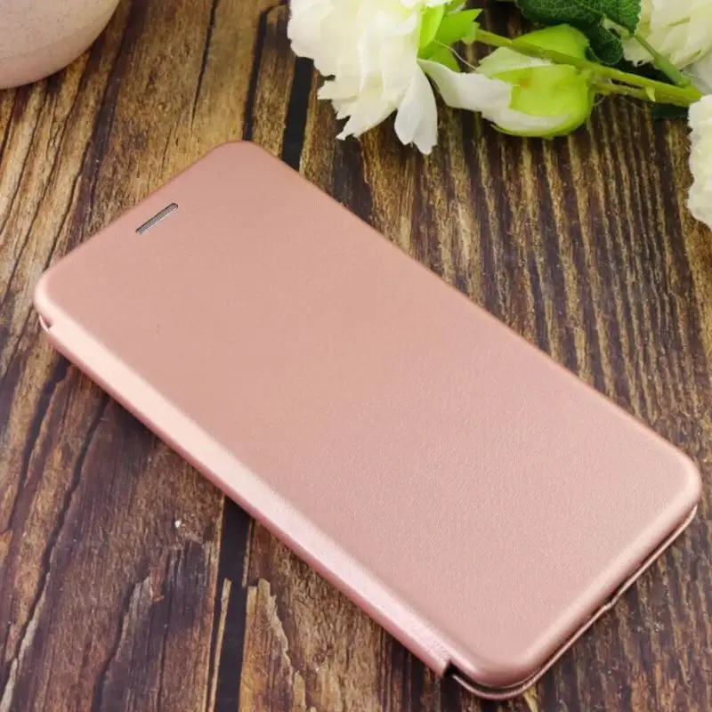 Чехол книжка розовое золото для samsung galaxy S20 FE с магнитным замком подставкой и