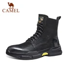 Мужские ботинки мартинсы CAMEL, из натуральной кожи, на молнии, удобные повседневные ботинки в британском стиле, высокие ботинки для осени и зимы, 2021