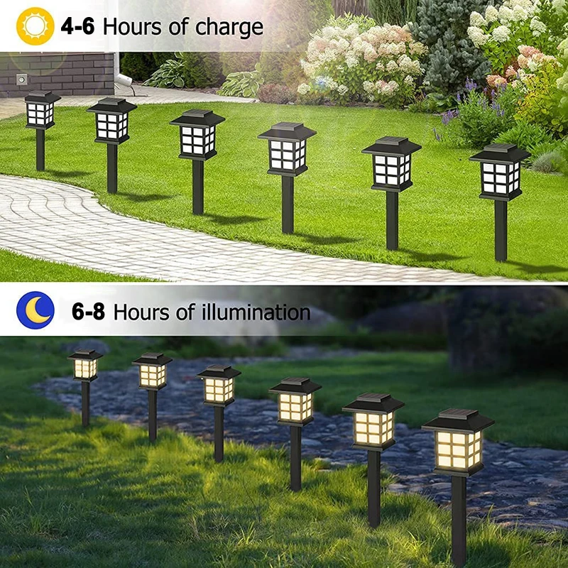 Solar Powered LED Garden Lights Outdoor IP65 Waterproof Solar Lantern For Lawn Pathway Patio Street Decoration solar security light