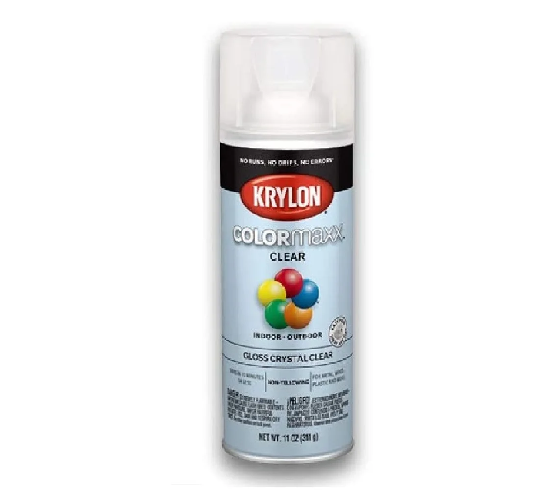 KRYLON Краска универсальная Colormaxx Flat Crystal Clear (лак финишный матовый ) (311гр.) |