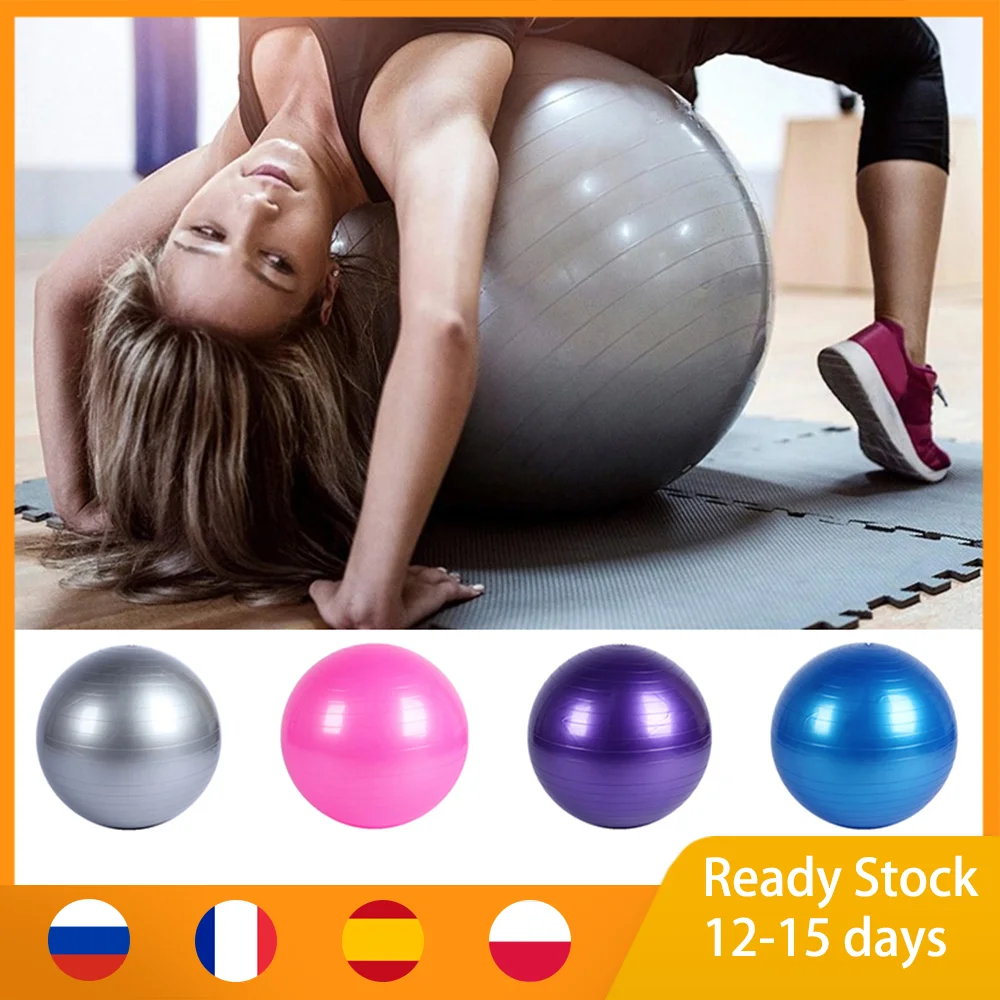 

55/65/75/85cm Yoga Ball Anti-Pressure Explosion-Proof Gymnastic Fitness Pilates Ball Indoor Home Gym Training With Pump