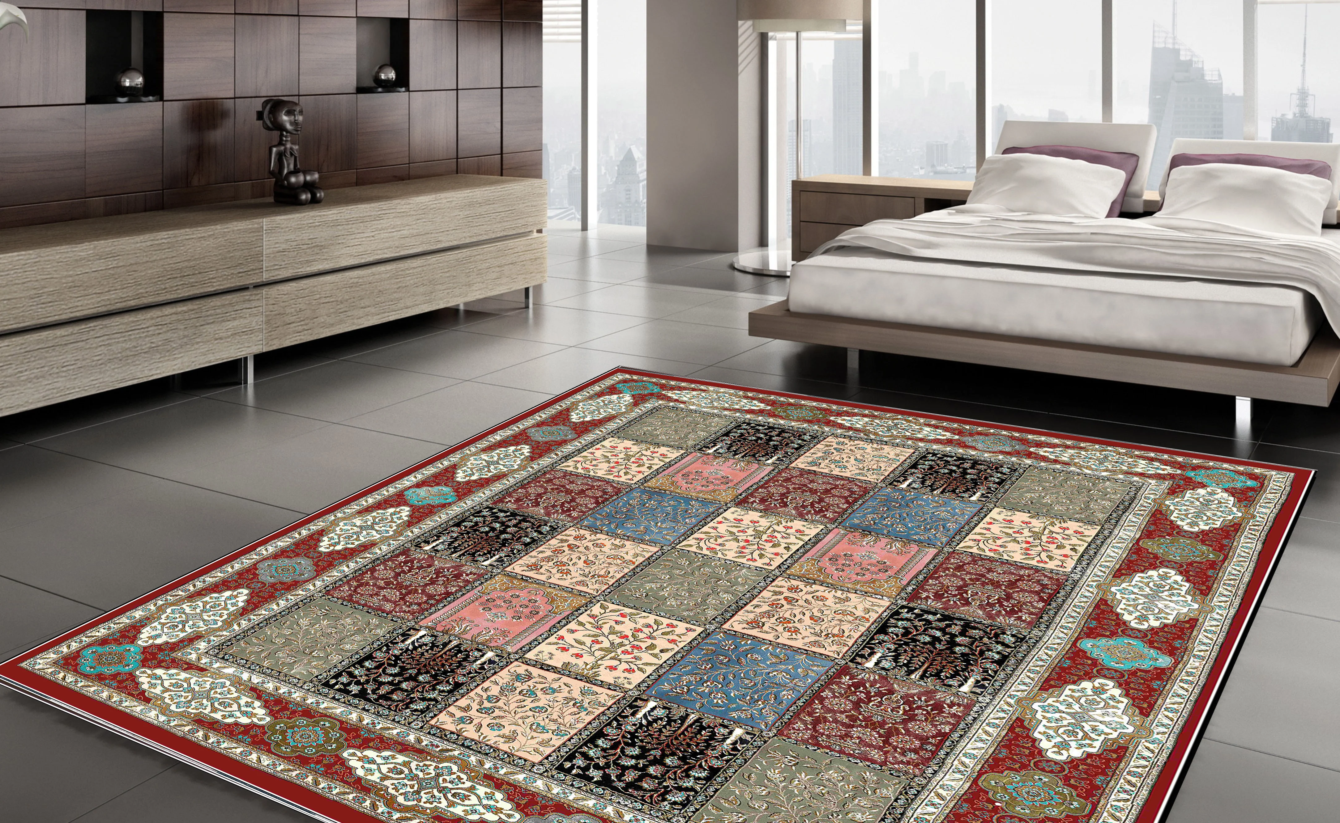 

Blue Red colorsLiving Room Carpet Rug, Home Kilim, Floor Non-Slip Area Rug Durable, Thick Decorative Rug, Rug Bedroom rug