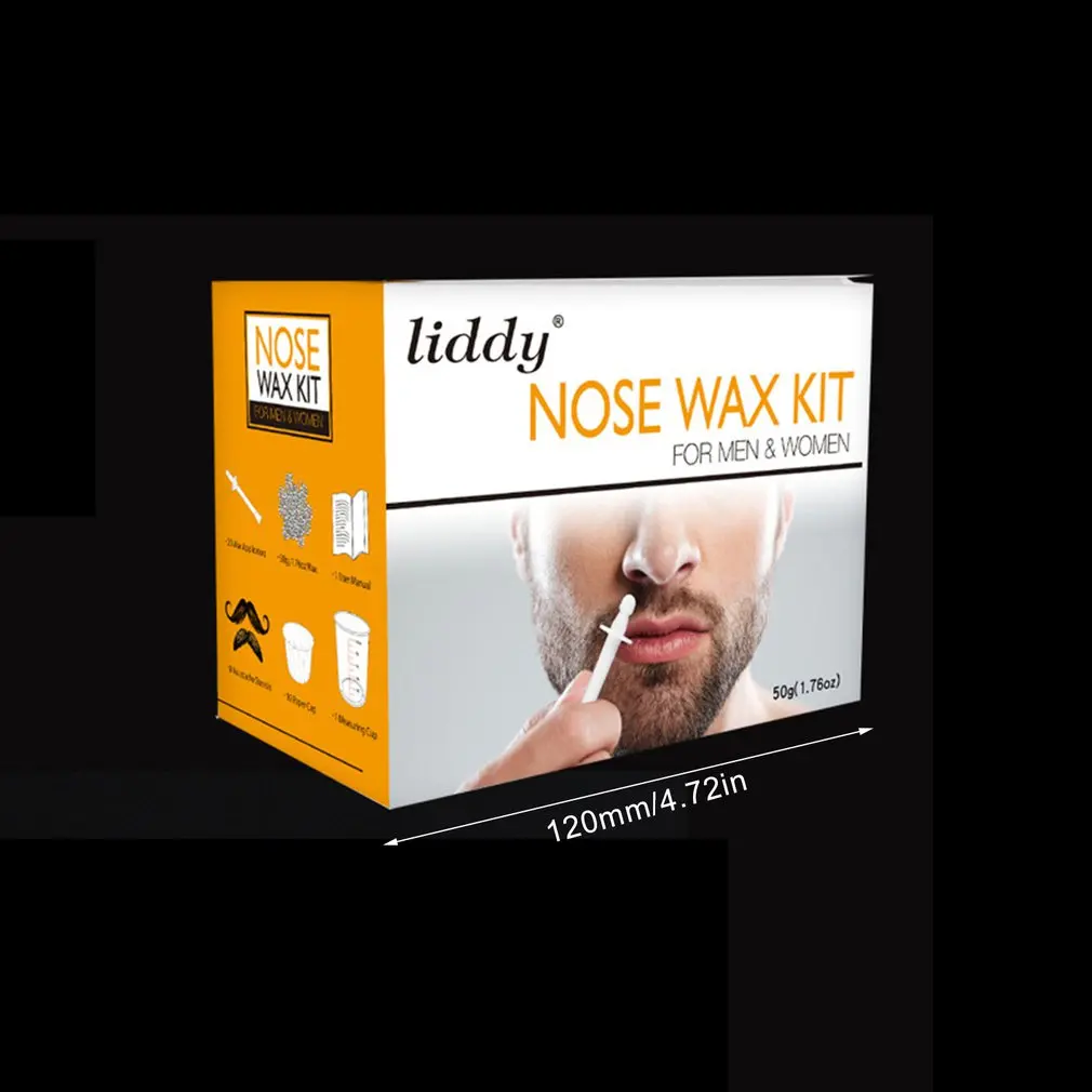 Portable Painless Nose Wax Kit For Men &amp Women Hair Removal Set Paper-Free HairWax Beans Cleaning Tool | Красота и здоровье