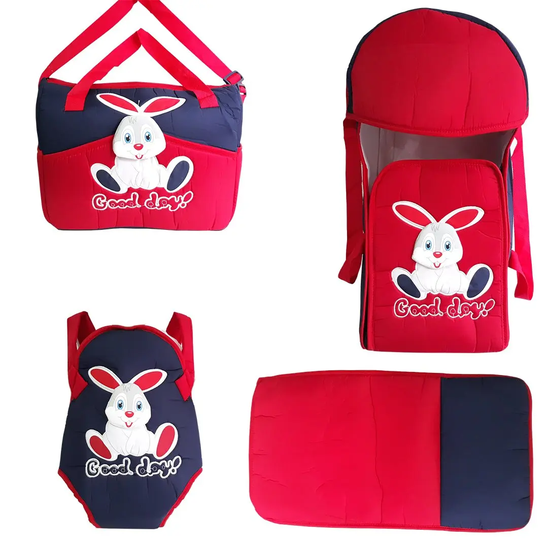

Rabbit Red Laci 4 PCs Baby Carrier Kangaroo Carrycot Bag Bottom opening Set
