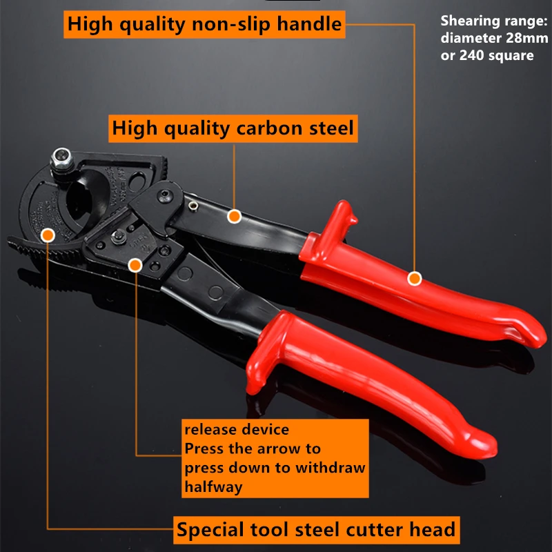 Инструменты экономящие силы тип трещотки резак для кабелей изолированные медные