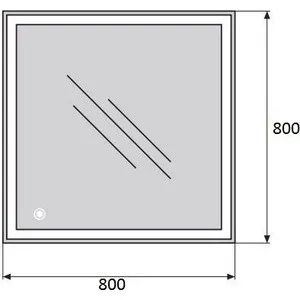 Mirror belbagno SPC 80 with backlight touch switch (spc-grt-800-800-led-tch) For bathroom Vanities Fixture Home Improvement |