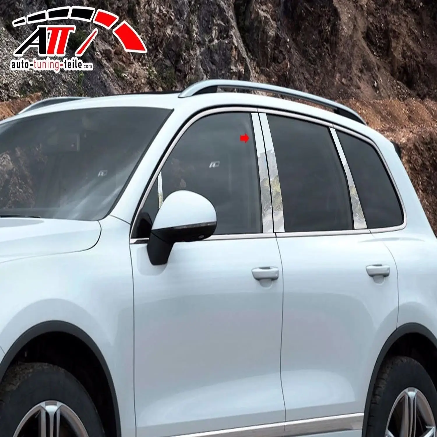 Подходит для двери Vw Touareg 2010-2018 8 шт. хромированный Стайлинг литье