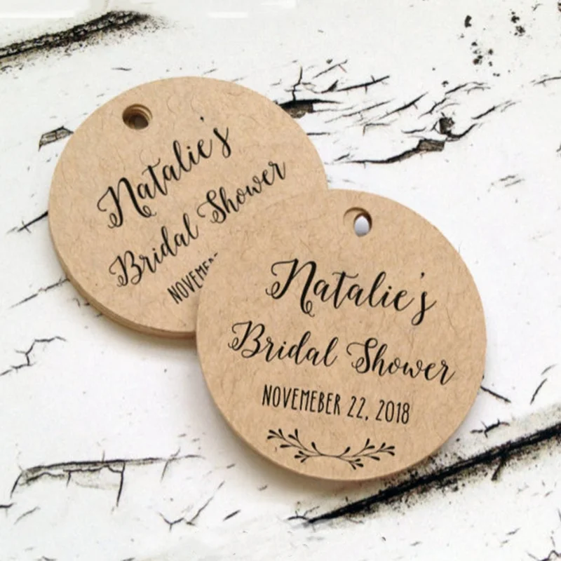 

50 custom hexagon tags with your words or logo, wedding favor, Personalised gift tag, hang tag, bottle tag, personalized tag