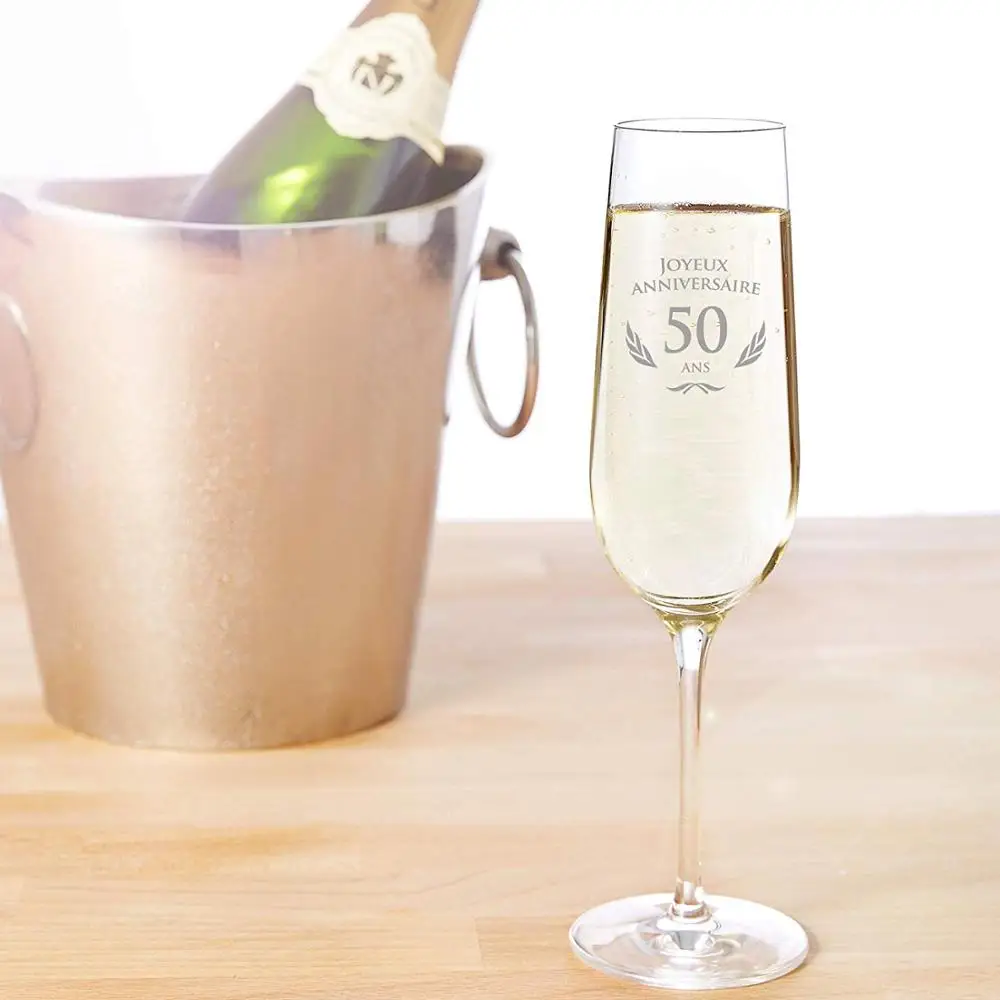 1 шт. персонализированные бокалы для шампанского на 50 летний юбилей свадебные