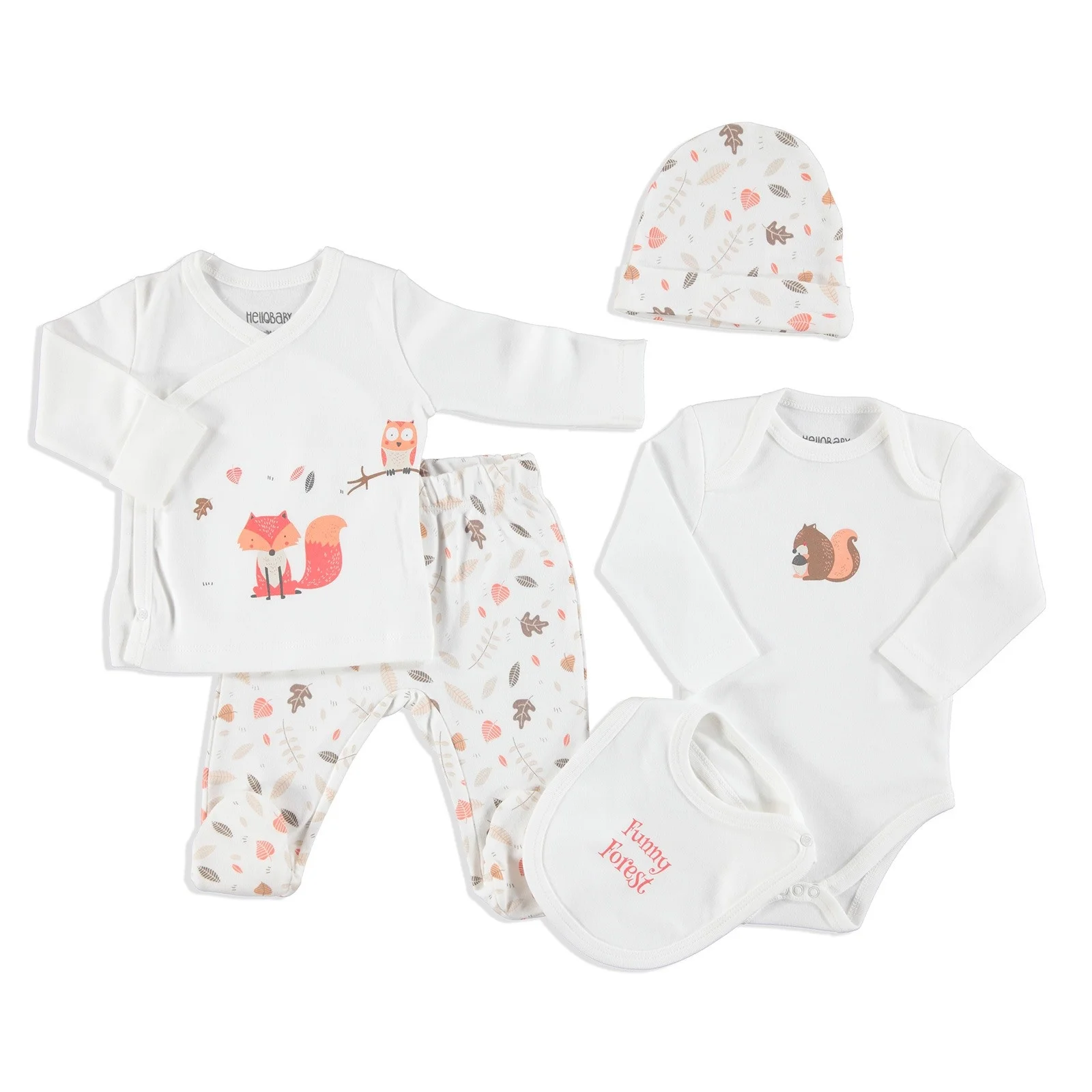 Ebebek HelloBaby веселый лес новорожденных больница пакет 5 шт| |