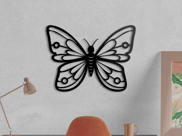 

Металлический Настенный декор и искусство, Бабочка, металлический художественный декор, украшение для дома и офиса, декор для гостиной, нас...