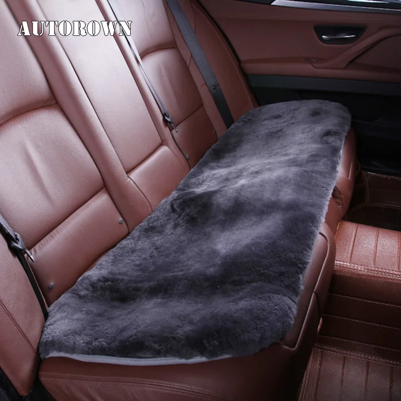 AUTOROWN Накидки меховые на сиденья автомобиля Четыре сезона Накидки из искусственного меха короткий ворс Универсальный размер Аксессуары для интерьера салона авто Чехлы в машину на зимний период