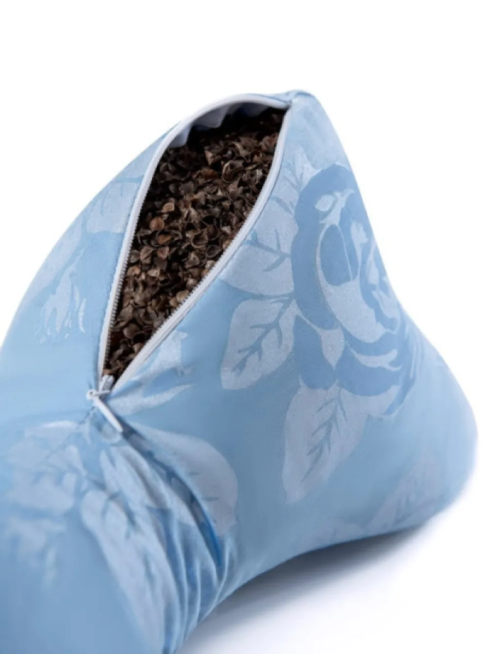 Подушка-валик Smart Textile Косточка лузга гречихи C533 голубой 36*16см ортопедическая