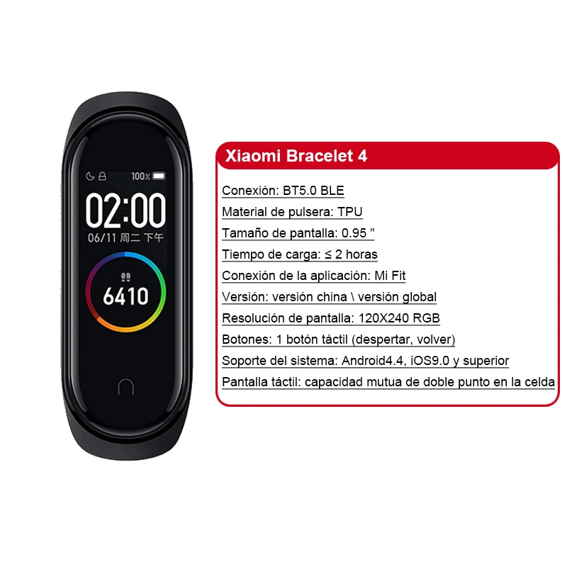 Фитнес браслет xiaomi mi band 4 смарт пульсометр фитнес 135 мАч цветной экран bluetooth 5 0