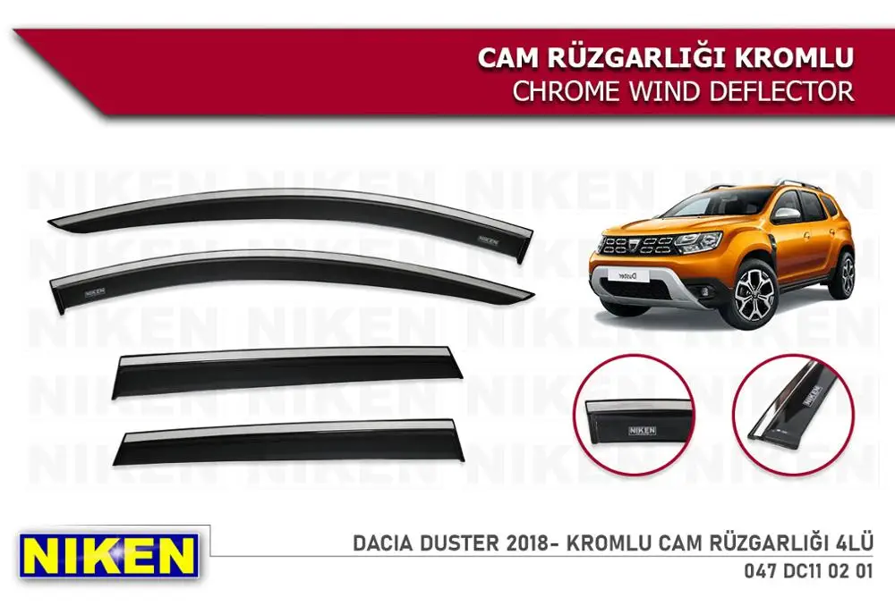 Для Dacia Duster ветровой дефлектор хромированные козырьки для окон от дождя 2018 2019 2020 и