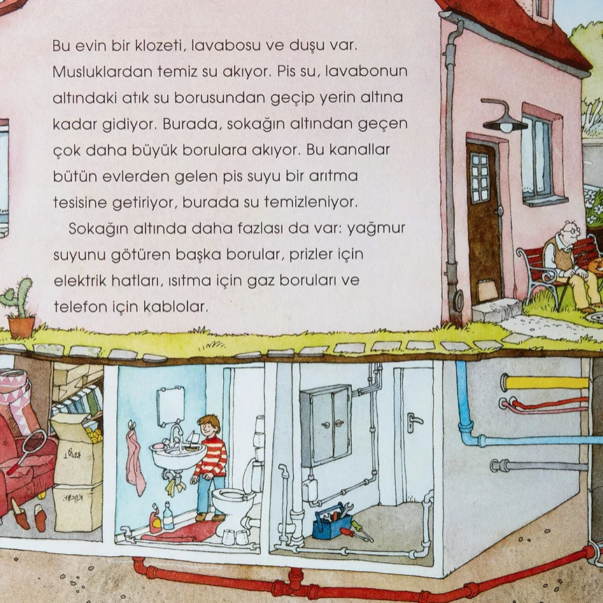 Книга детская турецкий язык подземная 24 страницы публикации культуры IsBank