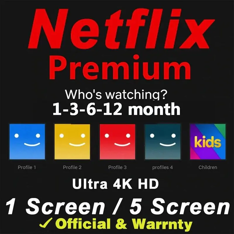 

Netflix Premium 1 3 6 12 Month Netflix Account Code Support Renew Spain Greek France Italiano Global 4K Ultra Stable