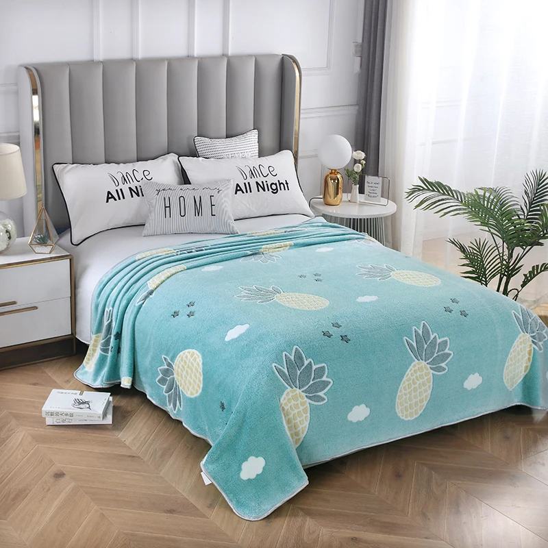 

Cartoon Cute Throw Blanket Autumn Winter Coral Fleece Soft Blankets for Beds Office Sofa Car Modern Modern Geometry Bed Cover
