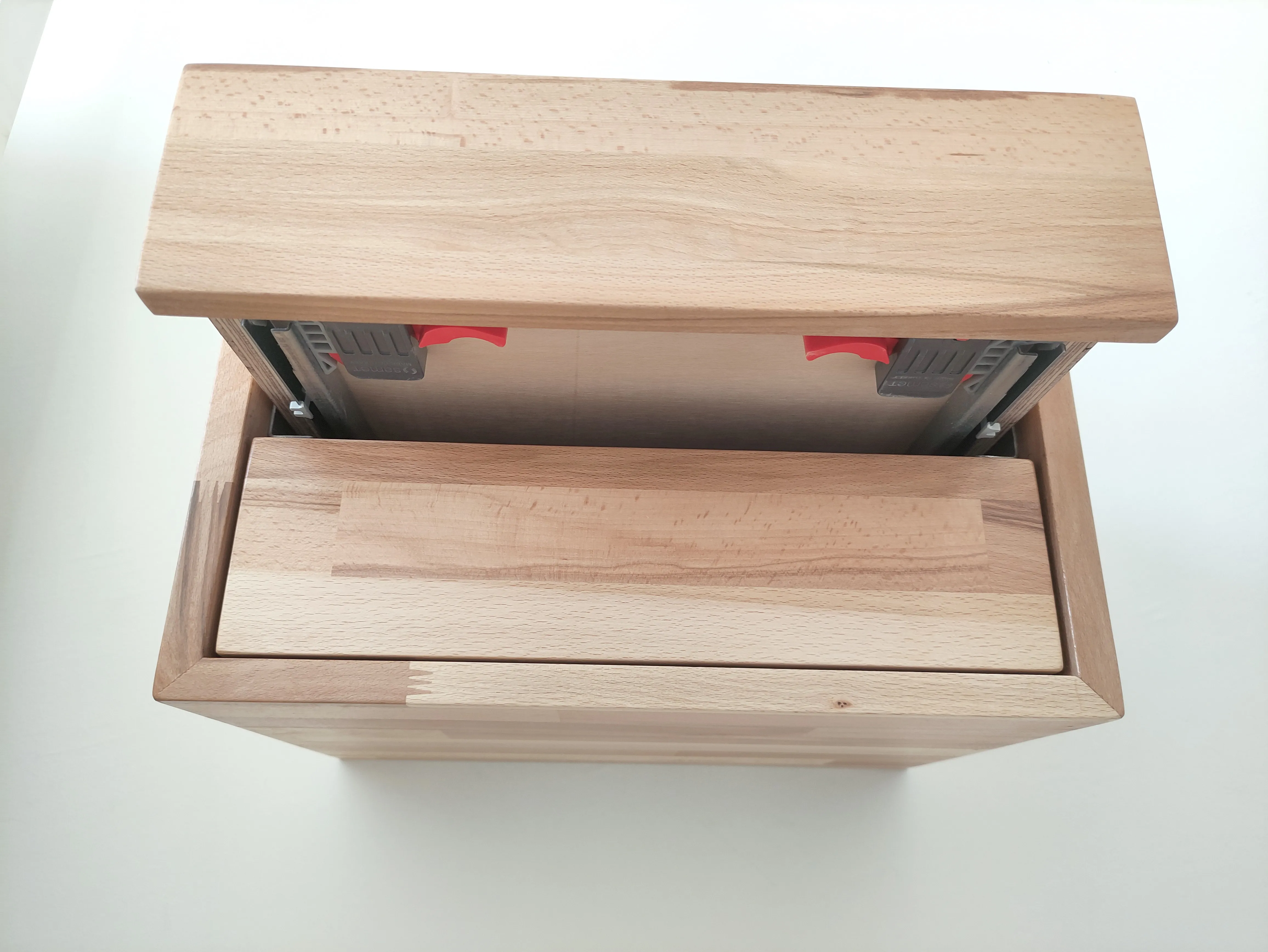 Wall Mounted Bedside Table Short with Bass Drop Drawer and Natural Beech Oak Non toxic Floating Shelf Small rustic | Мебель