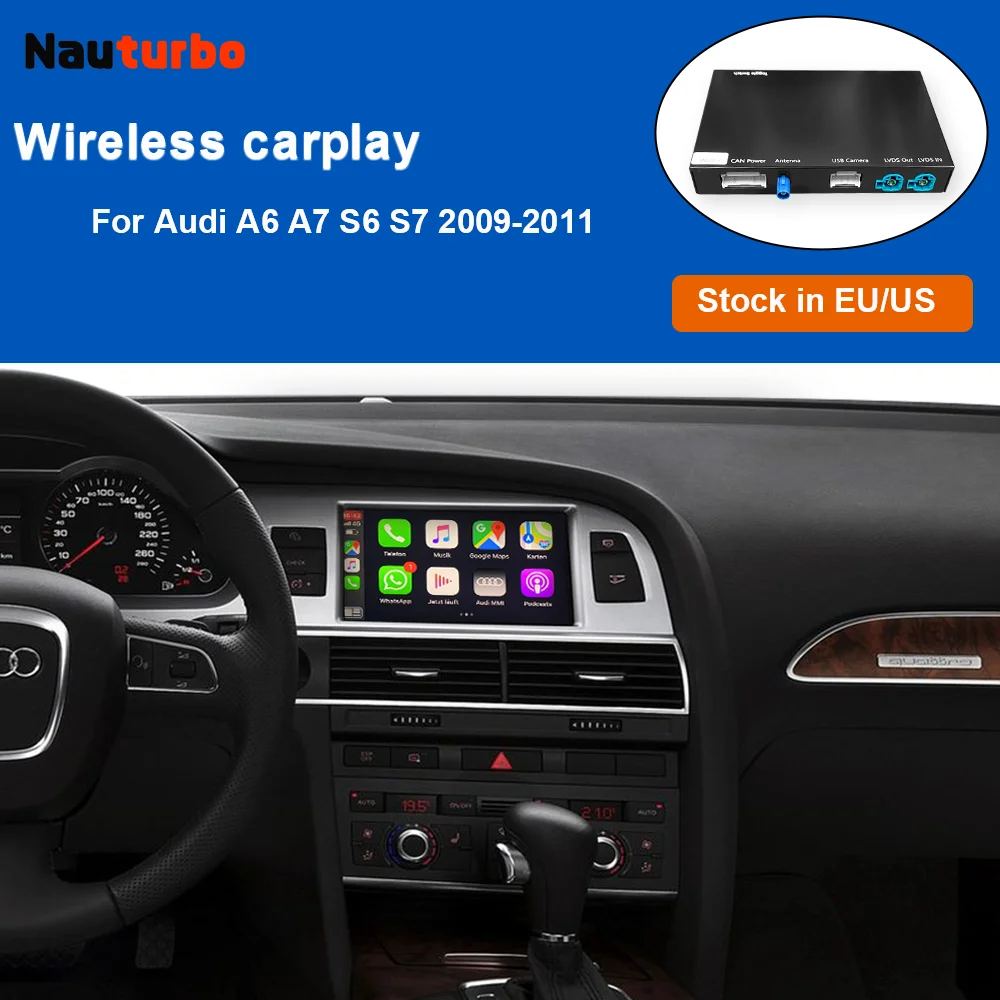 Беспроводной автомобильный интерфейс Apple CarPlay Android для Audi A6 A7 2009-2011 с функцией