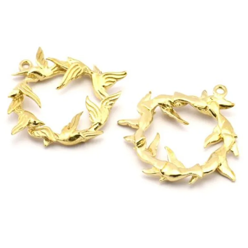 2 шт. соединители из сырой латуни для животных ожерелье с подвеской (без никеля и