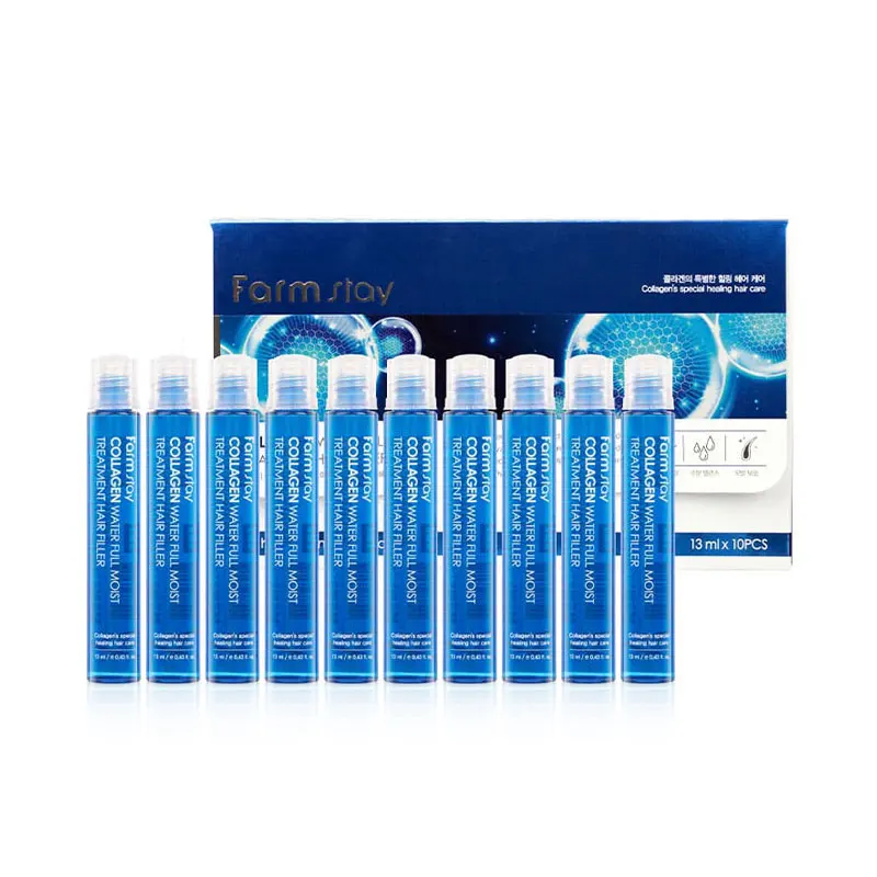 Увлажняющий филлер с коллагеном для волос FarmStay Collagen Water Full Moist Theatment Hair Filler 13 мл |