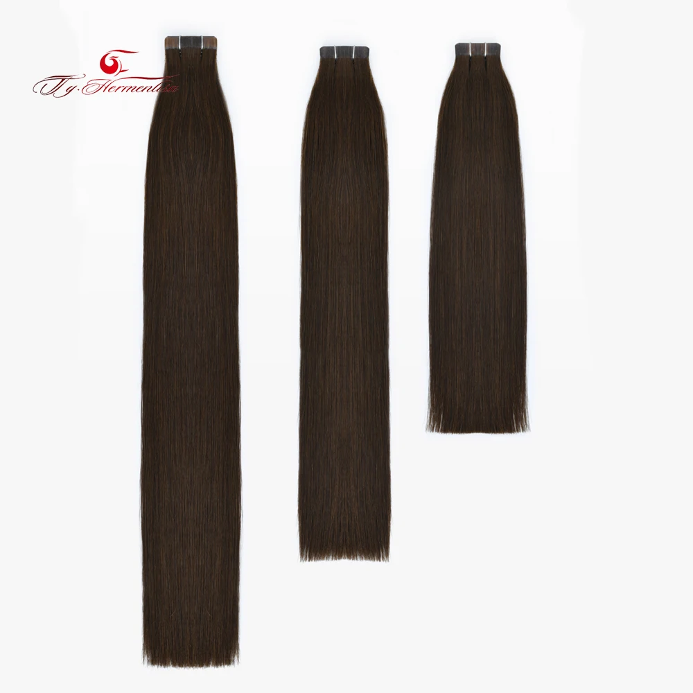 

Ty.Hermenlisa Tape Extensions 2021 Double Drawn Human Hair Extensiones Adhesivas 10-24inch Balayage Color Hair Bundle Wholesale