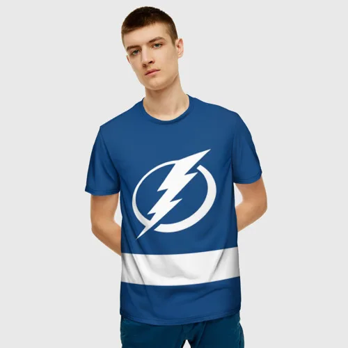 Мужская футболка 3D Tampa Bay Lightning | одежда