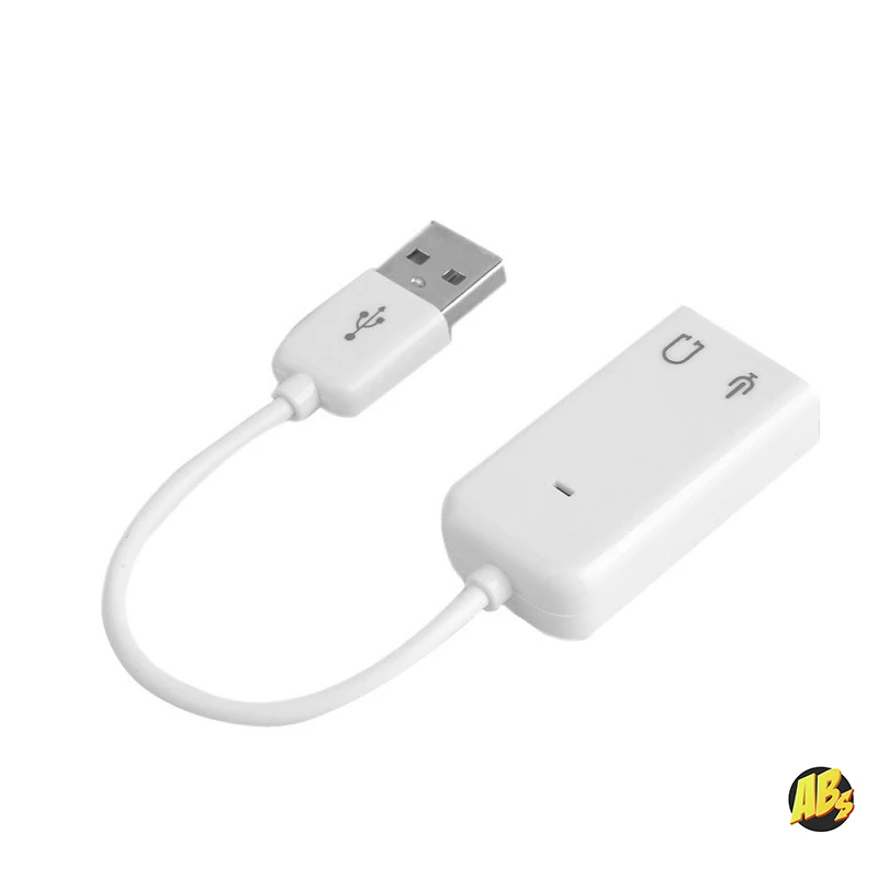 Звуковая карта USB для наушников и микрофона на проводе Windows Mac OS звуковой