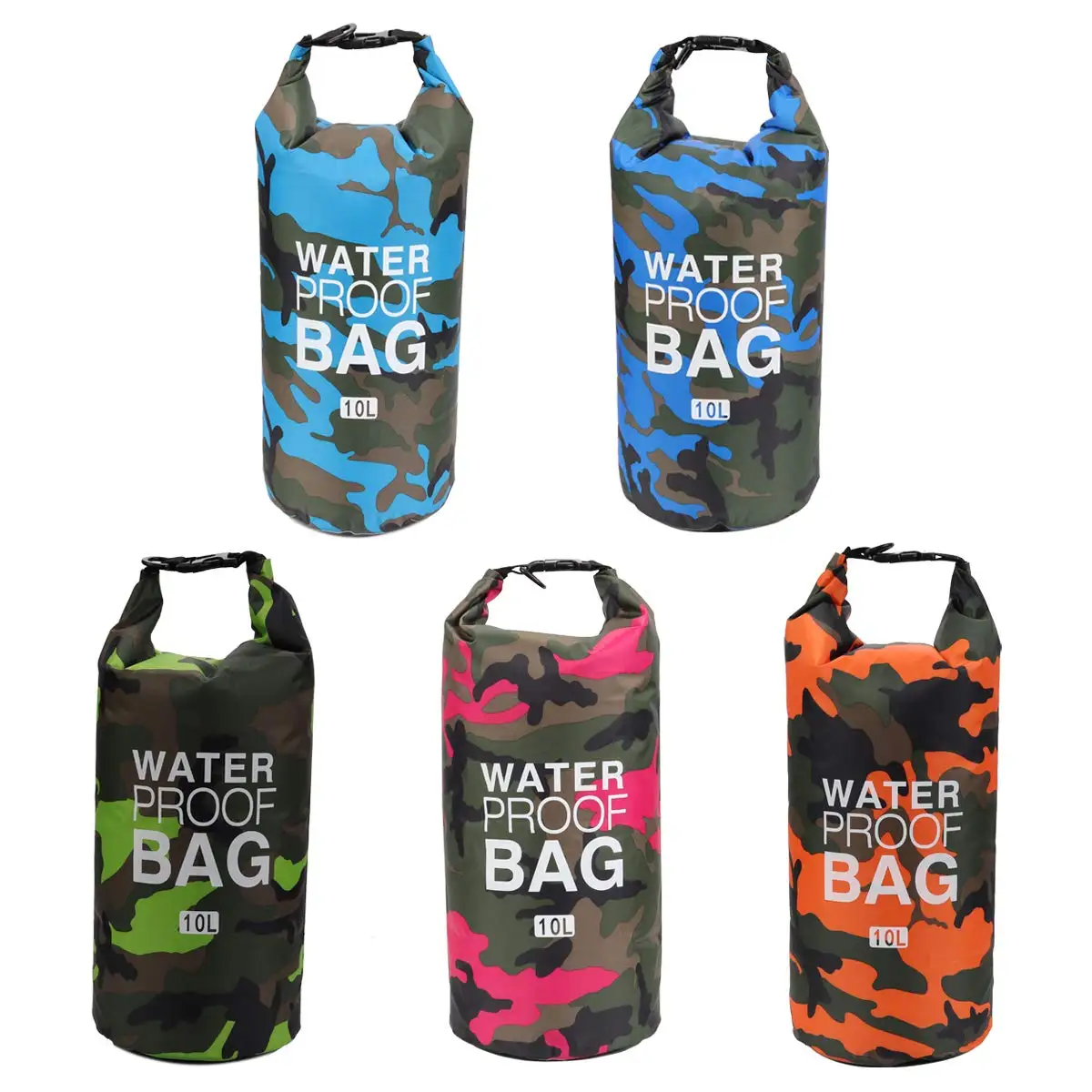 

Floating Waterproof Camouflage Waterproof Dry Bag , Roll-top Storage Backpack Double-shoulder, for Beach, Camping, Surfing