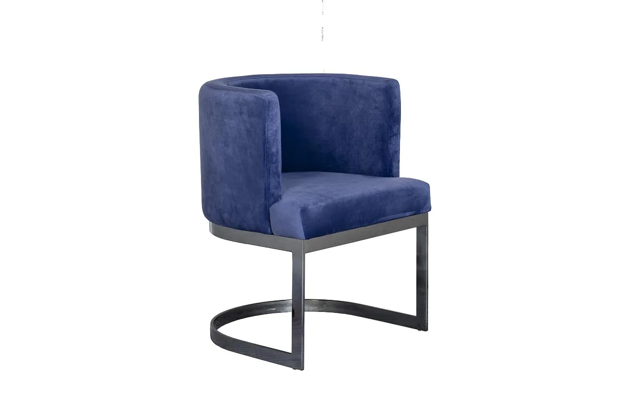 Стул на металлическом каркасе, темно-синий, Garda decor 99346/4, стулья для кухонной мебели дом.