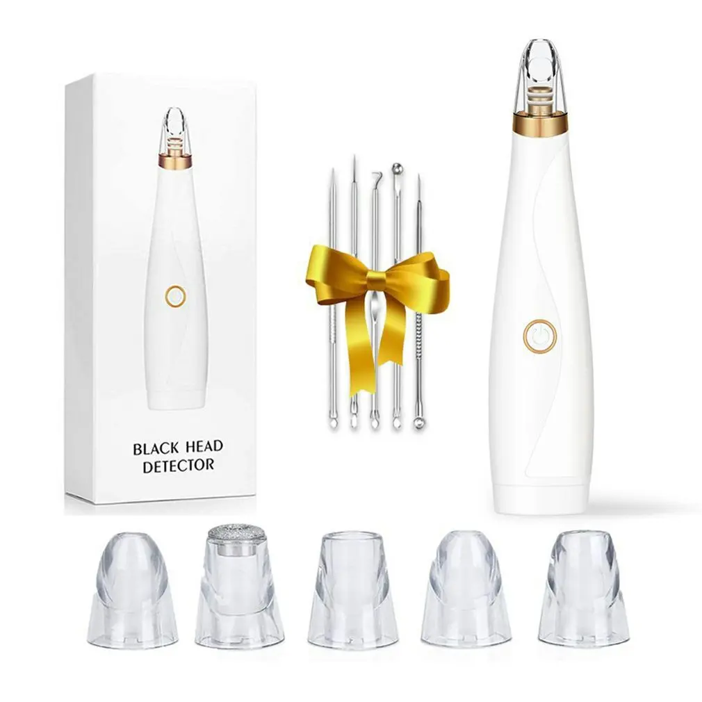 

Blackhead Remover Pore Vacuum Cleaner Facial Pore Cleaner Comedo Extractor With 5 Probes Kit Suction Tool For All Skin
