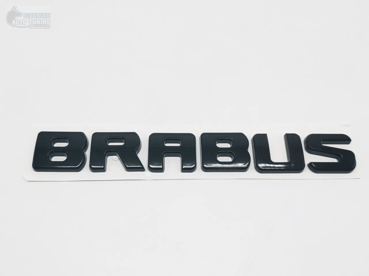 Шильдик Brabus Mercedes-Benz на багажник 200*27мм Черный