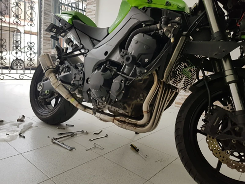 

Slip on Z1000 Motorcycle Exhaust System Muffler Escape Silencer Connector Link Tube for Kawasaki Z1000 2010-2020