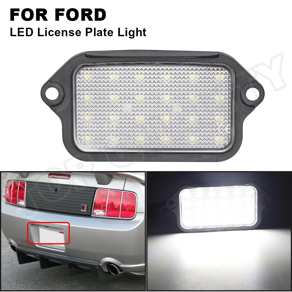 

Для Ford Mustang 2005 2006 2007 светодиодный 2008 светильник номерного знака без ошибок 24 LED s лампа автостайлинг OEM #:4R3Z13550AA