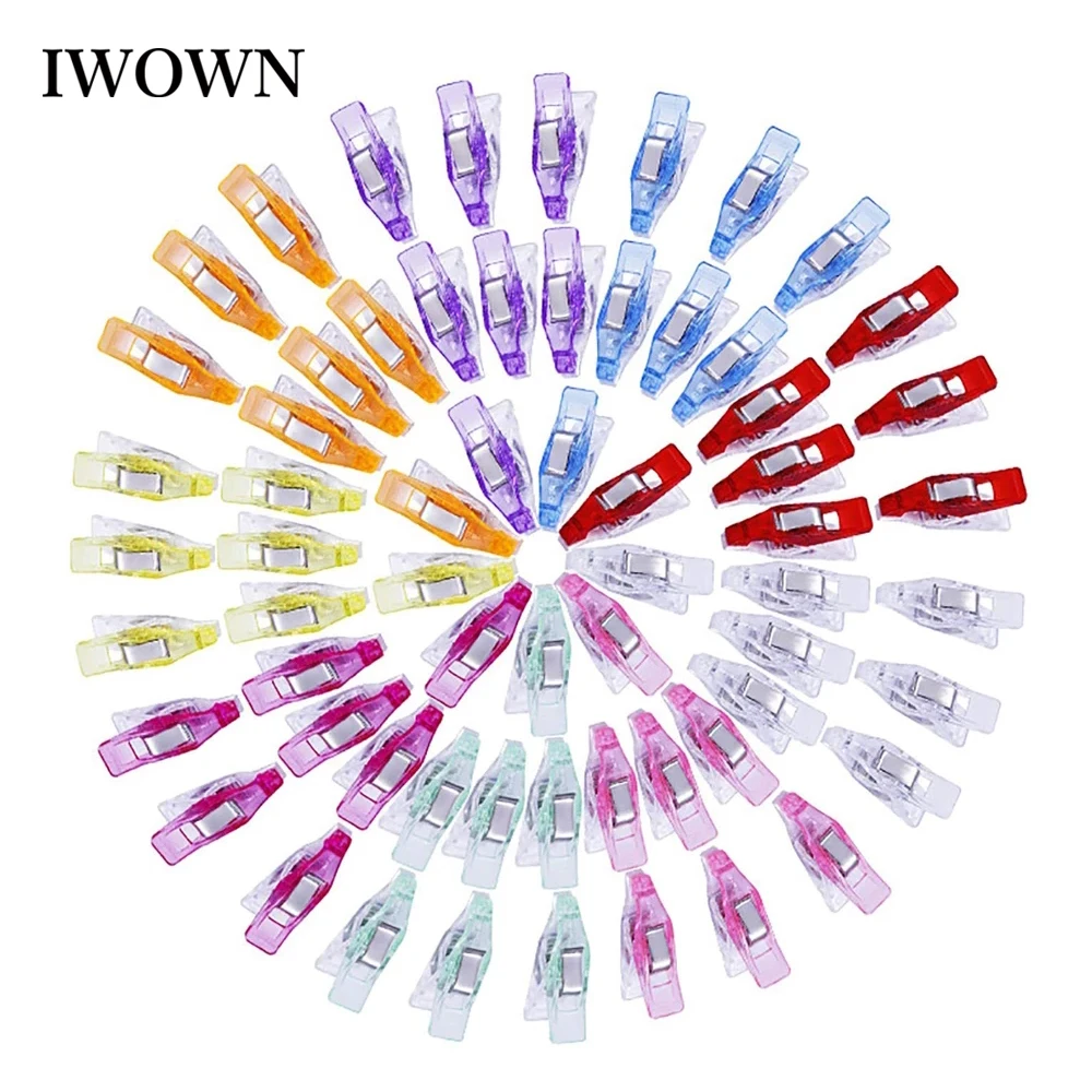 

20Pcs Sewing Clips Plastic Mini Multicolor Patchwork Clips for Quilting Binding Clips Clamps DIY Fabric Craft Sewing Accessories