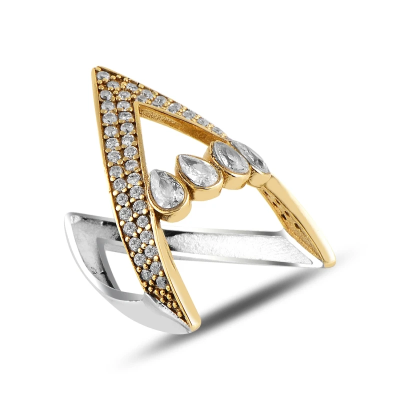 

Серебряное 925 пробы кольцо из настоящего циркония