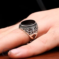 original 925 silver mens ring with onyx stone mens jewelry stamped with silver stamp 925 all sizes are available