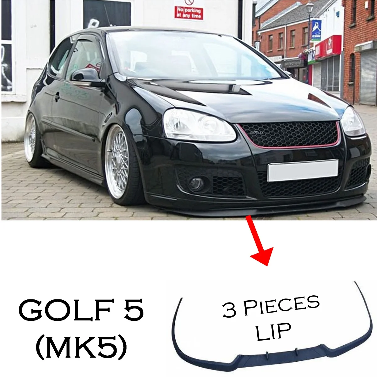 For VW Golf 5 MK5 Bumper Lip R	