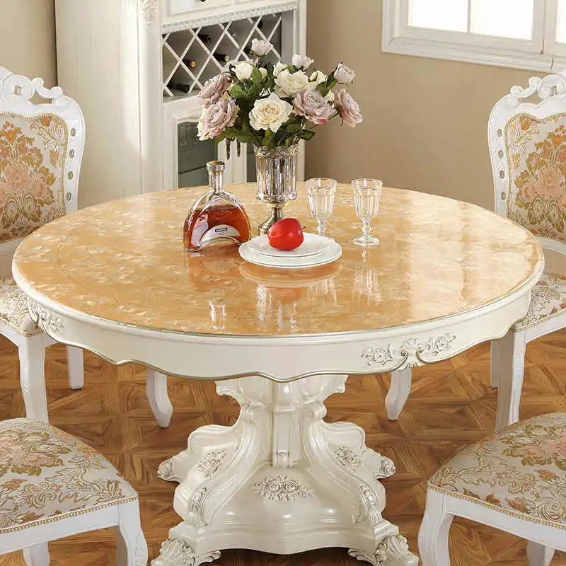 Вивакейс скатерть на стол ПВХ круглая гибкая стеклянная трубка прозр. D = 1200*1 (vhm-cotr12001-inv).