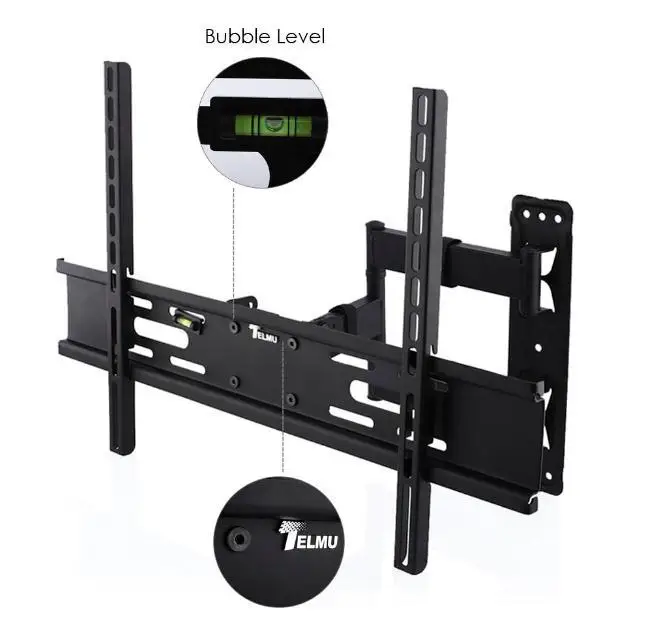 Универсальный тонкий 4 кг черный Кронштейн для телевизора плоская панель ТВ