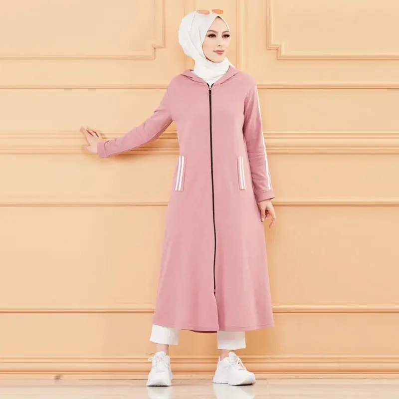 

Female Long Sleeve Tops Shirt Muslim Womens Shirt Dress Islamic Clothing Blouse Abaya Plus Size Casual Loose Style Tunic