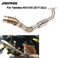 header pipe for yamaha nvx155 aerox155 2017 2020 motorcycle exhaust connection link tips front middle tube slip on 51mm mufflers