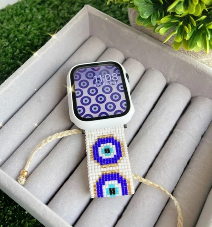 Лидер продаж новый дизайн роскошные бусины Миюки ремешок для Apple Watch