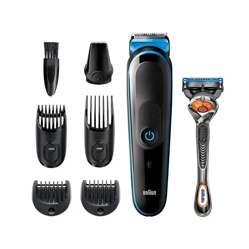Фото Электробритва Braun MGK5245 Gillette Fusion5, моющаяся перезаряжаемая Водонепроницаемая триммер для бороды и машинка для стрижки волос для мужчин №4